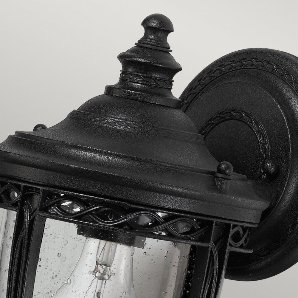 English Bridle Outdoor Small Wall Lantern In Black Finish FE-EB2-S-BLK