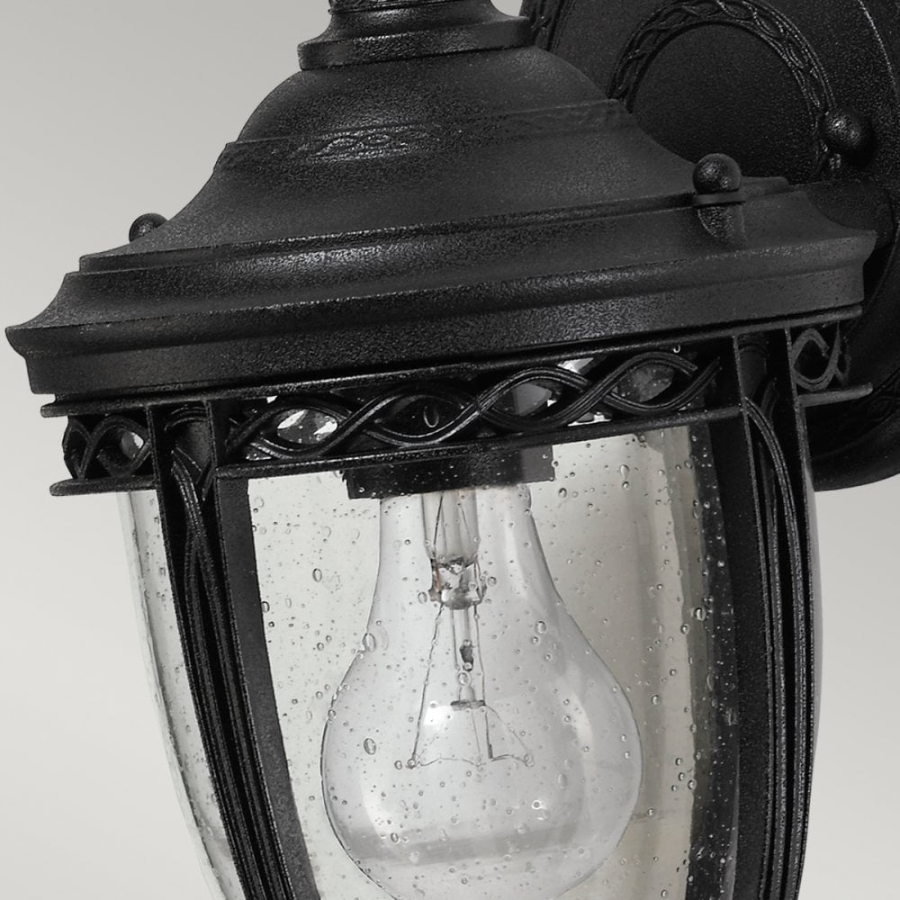 English Bridle Outdoor Small Wall Lantern In Black Finish FE-EB2-S-BLK
