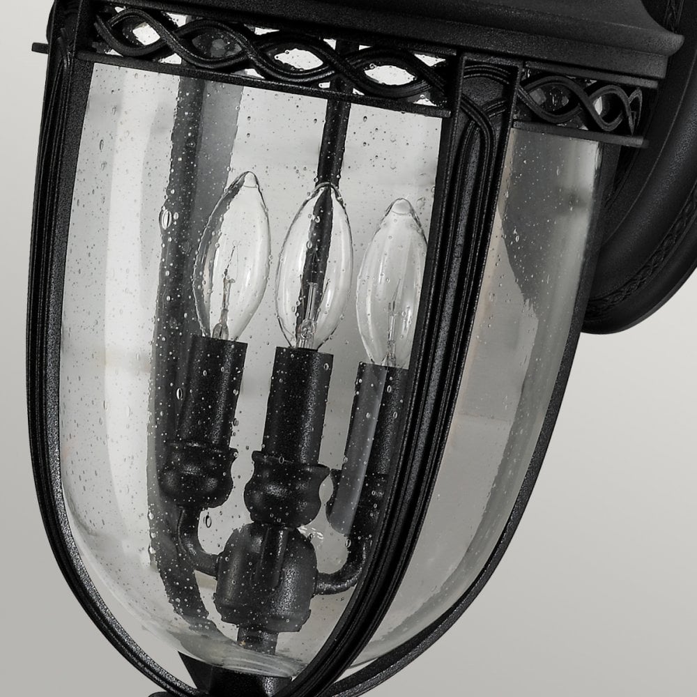 English Bridle Outdoor Large Wall Lantern In Black Finish FE-EB2-L-BLK