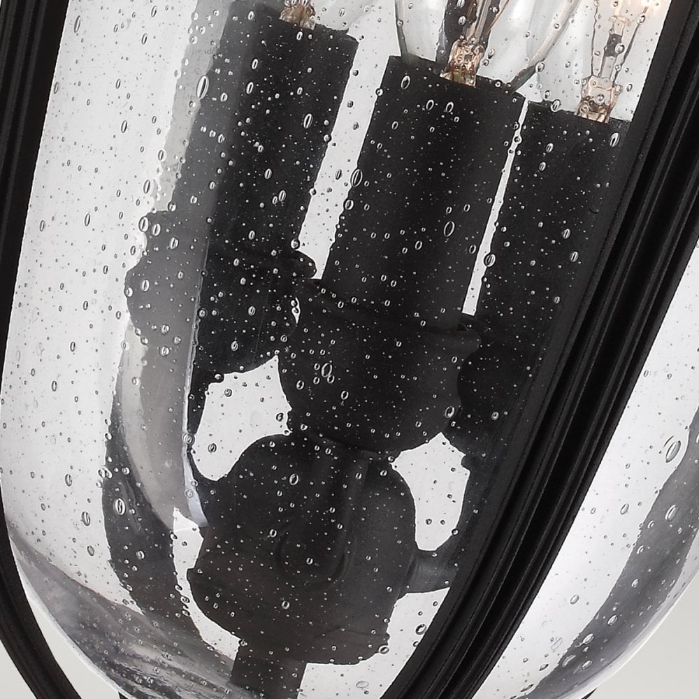 English Bridle Outdoor Medium Chain Ceiling Lantern In Black Finish FE-EB8-M-BLK