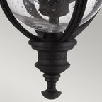 English Bridle Outdoor Medium Chain Ceiling Lantern In Black Finish FE-EB8-M-BLK