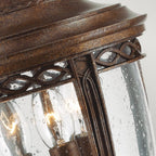 English Bridle Outdoor Medium Pedestal Lantern In British Bronze Finish FE-EB3-M-BRB
