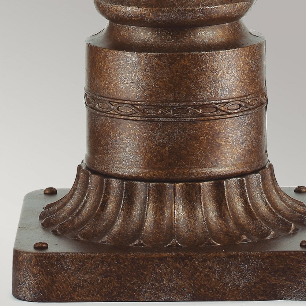 English Bridle Outdoor Medium Pedestal Lantern In British Bronze Finish FE-EB3-M-BRB