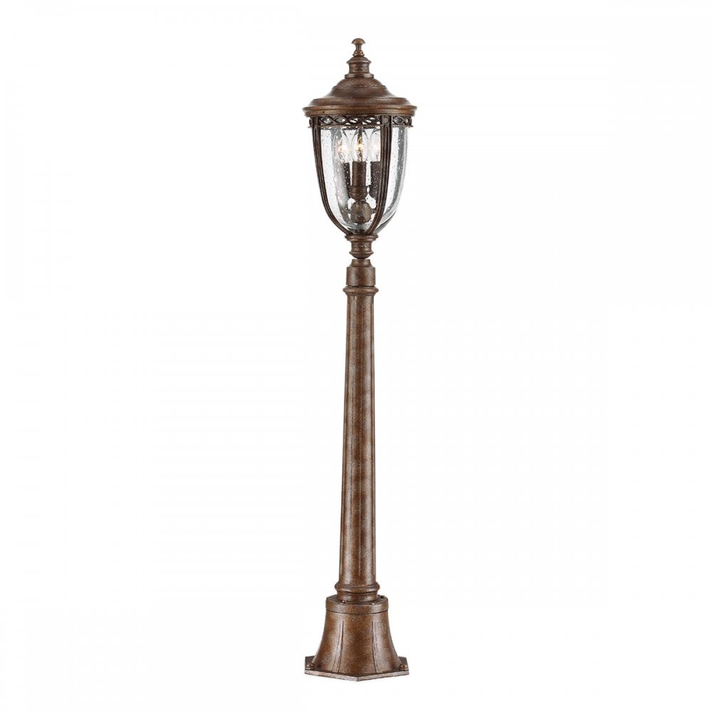 English Bridle Outdoor Medium Bollard Lantern In British Bronze Finish FE-EB4-M-BRB