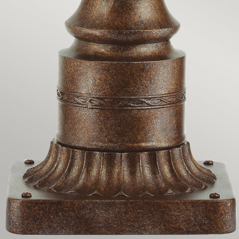 English Bridle Outdoor Large Pedestal Lantern In British Bronze Finish FE-EB3-L-BRB