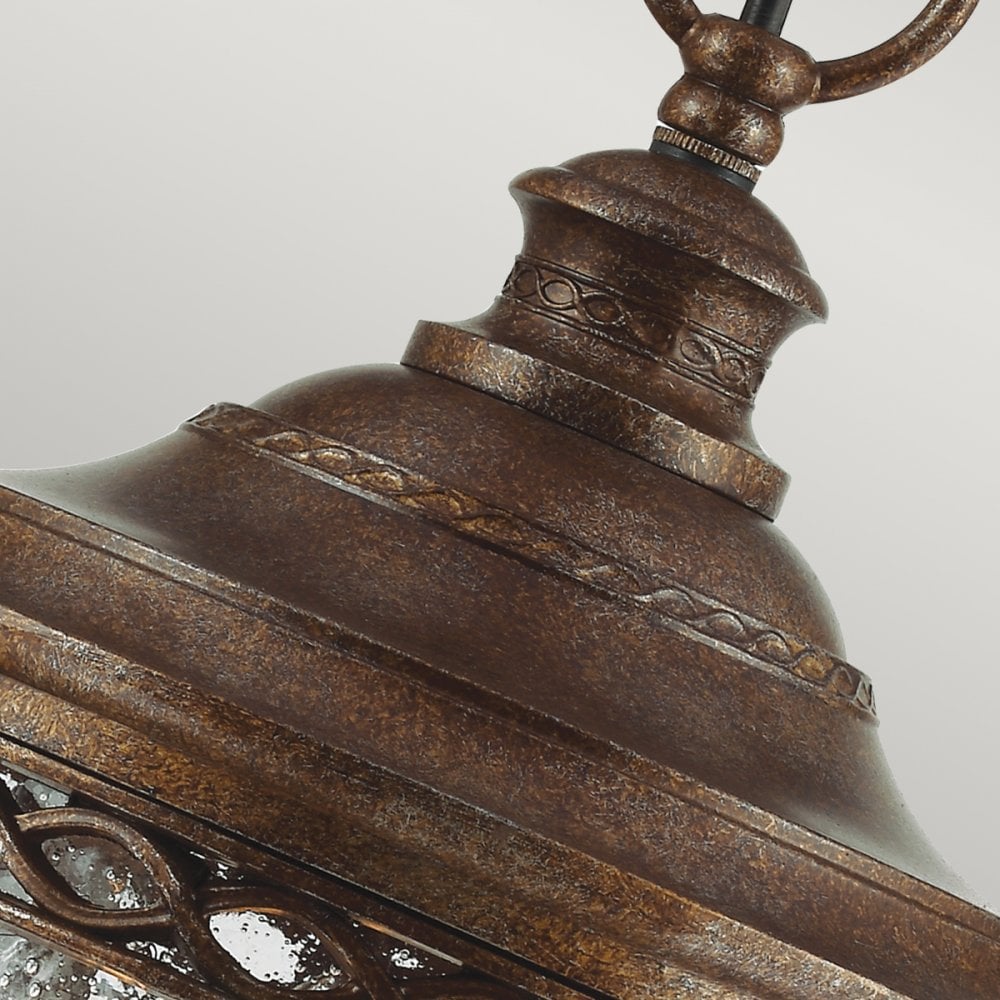 English Bridle Outdoor Medium Chain Ceiling Lantern In British Bronze FE-EB8-M-BRB