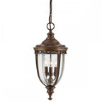English Bridle Outdoor Large Chain Ceiling Lantern In British Bronze Finish FE-EB8-L-BRB