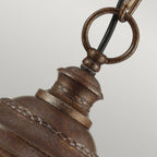 English Bridle Outdoor Large Chain Ceiling Lantern In British Bronze Finish FE-EB8-L-BRB