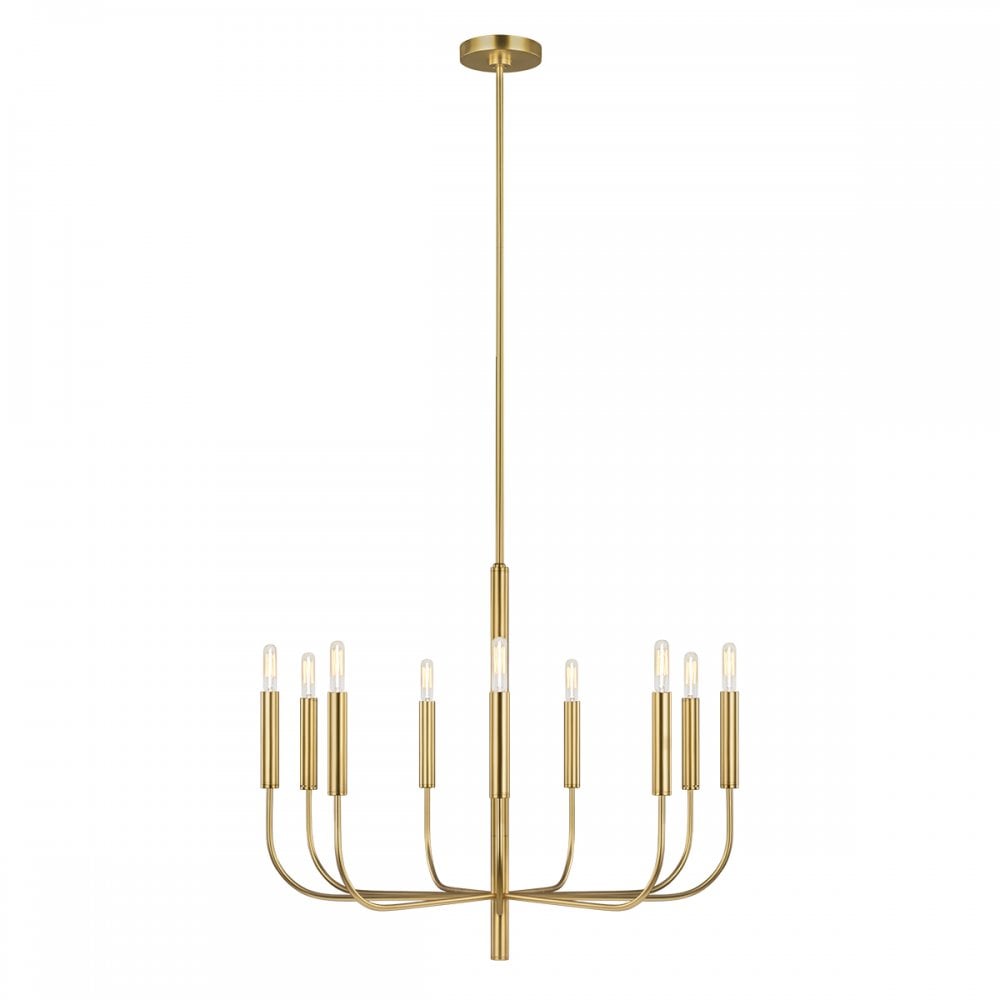 Brianna 9 Light Chandelier In Burnished Brass Finish FE-BRIANNA9-BB