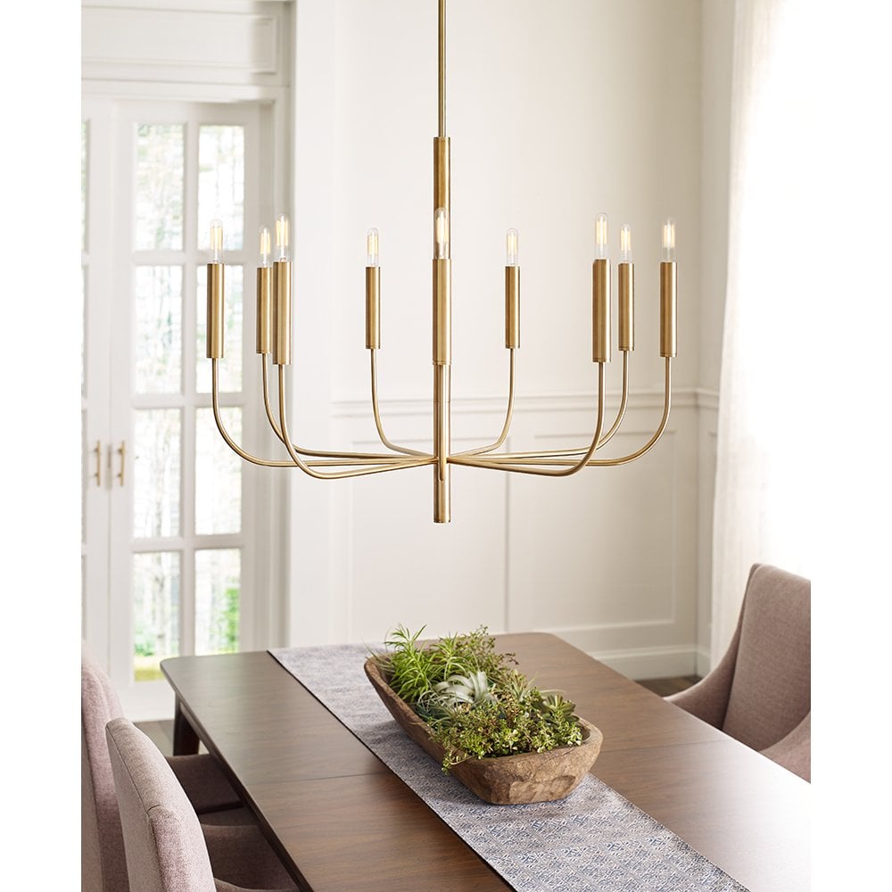 Brianna 9 Light Chandelier In Burnished Brass Finish FE-BRIANNA9-BB