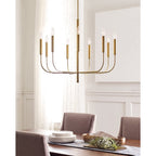Brianna 9 Light Chandelier In Burnished Brass Finish FE-BRIANNA9-BB
