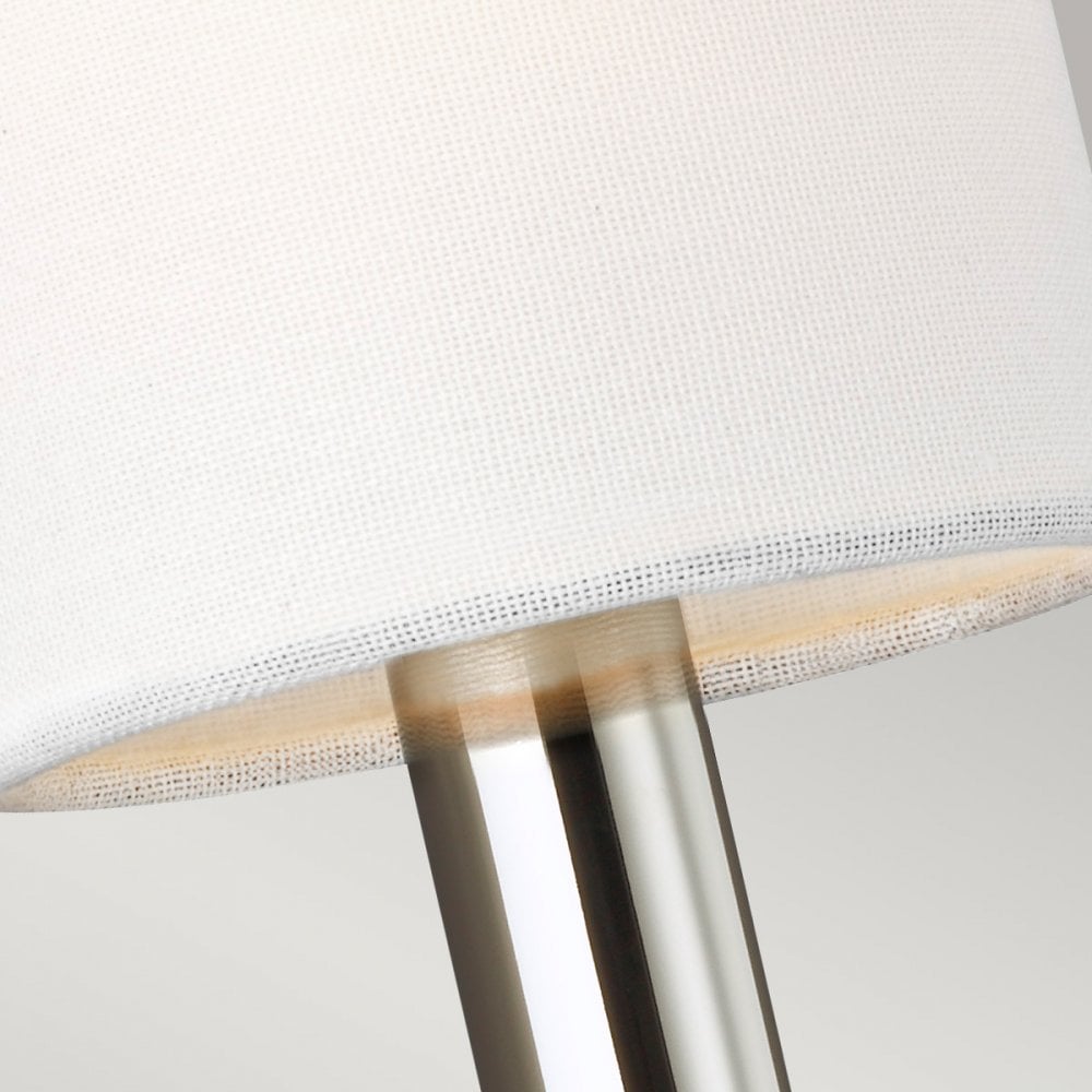Brianna Elegant Single Wall Light In Polished Nickel Finish With Linen Shade FE-BRIANNA1-PN