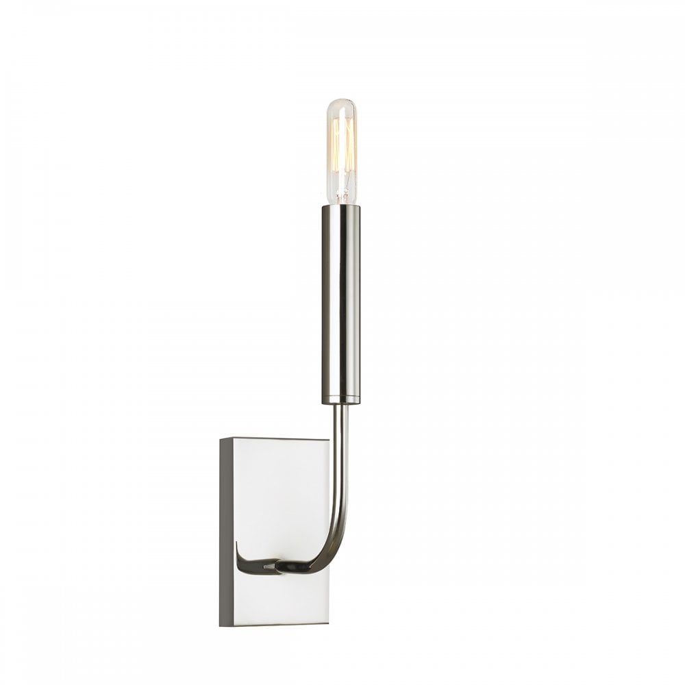 Brianna Elegant Single Wall Light In Polished Nickel Finish With Linen Shade FE-BRIANNA1-PN