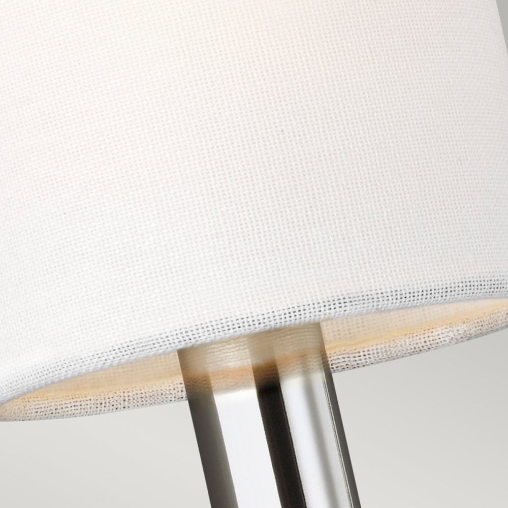Brianna Elegant Double Wall Light In Polished Nickel Finish With Linen Shades FE-BRIANNA2-PN