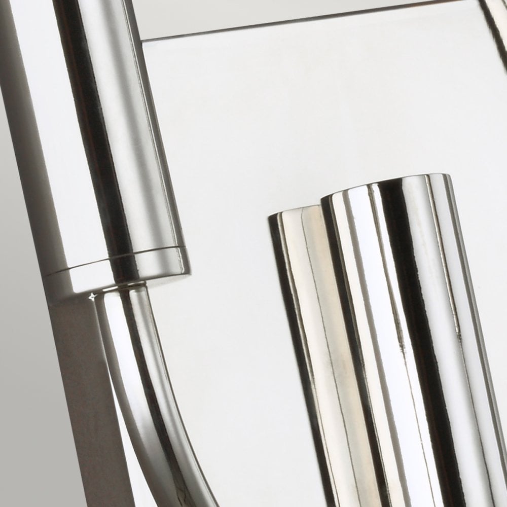 Brianna Elegant Double Wall Light In Polished Nickel Finish With Linen Shades FE-BRIANNA2-PN