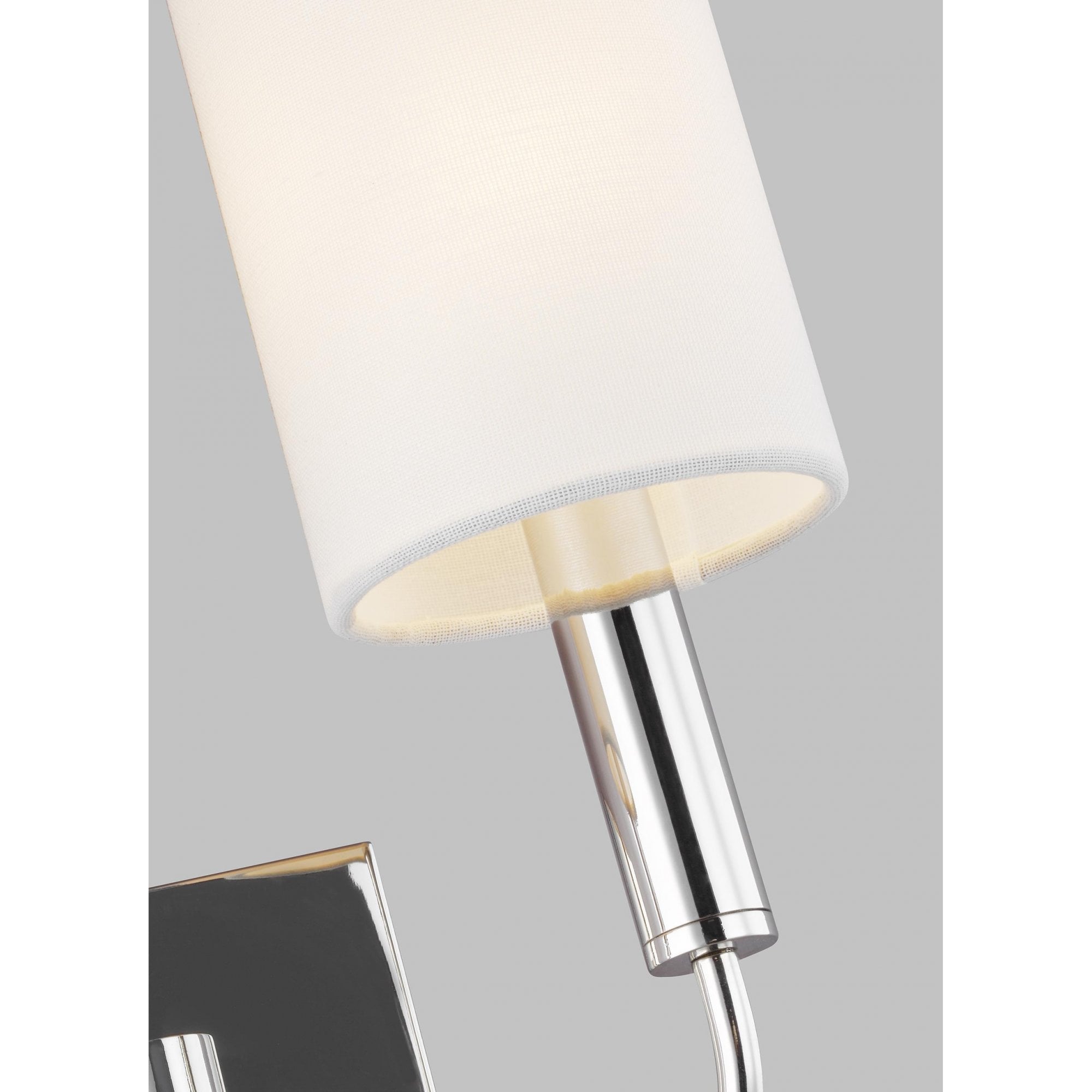 Brianna Elegant Double Wall Light In Polished Nickel Finish With Linen Shades FE-BRIANNA2-PN