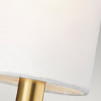 Brianna Elegant Double Wall Light In Burnished Brass Finish With Linen Shades FE-BRIANNA2-BB