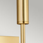 Brianna Elegant Single Wall Light In Burnished Brass Finish With Linen Shade FE-BRIANNA1-BB