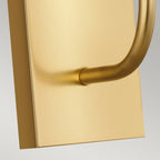 Brianna Elegant Single Wall Light In Burnished Brass Finish With Linen Shade FE-BRIANNA1-BB
