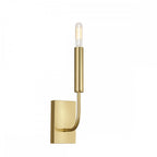 Brianna Elegant Single Wall Light In Burnished Brass Finish With Linen Shade FE-BRIANNA1-BB