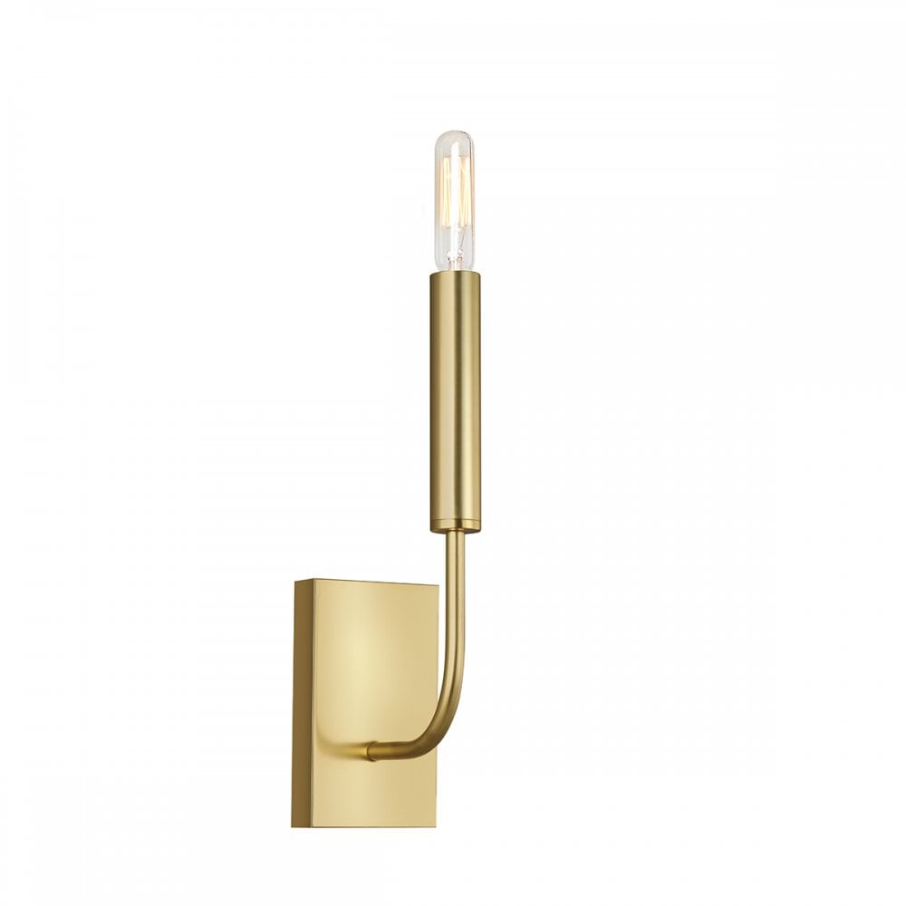Brianna Elegant Single Wall Light In Burnished Brass Finish With Linen Shade FE-BRIANNA1-BB