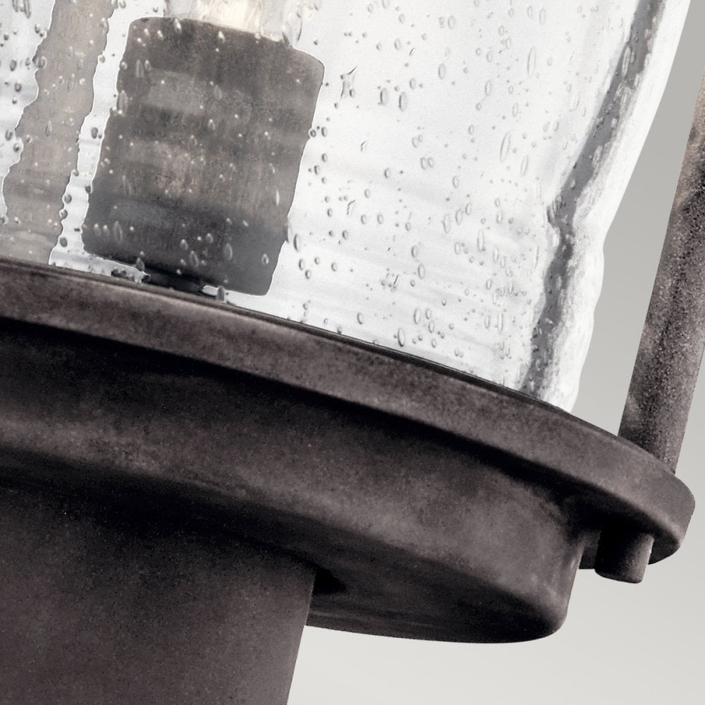 Ashland Bay Pedestal Lantern In Weathered Zinc Finish KL-ASHLANDBAY3-M