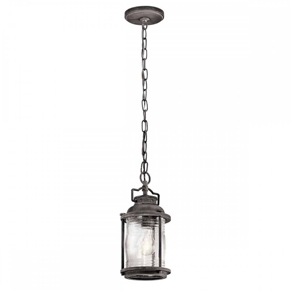 Ashland Bay Outdoor Ceiling Pendant In Weathered Zinc Finish KL-ASHLANDBAY8-S