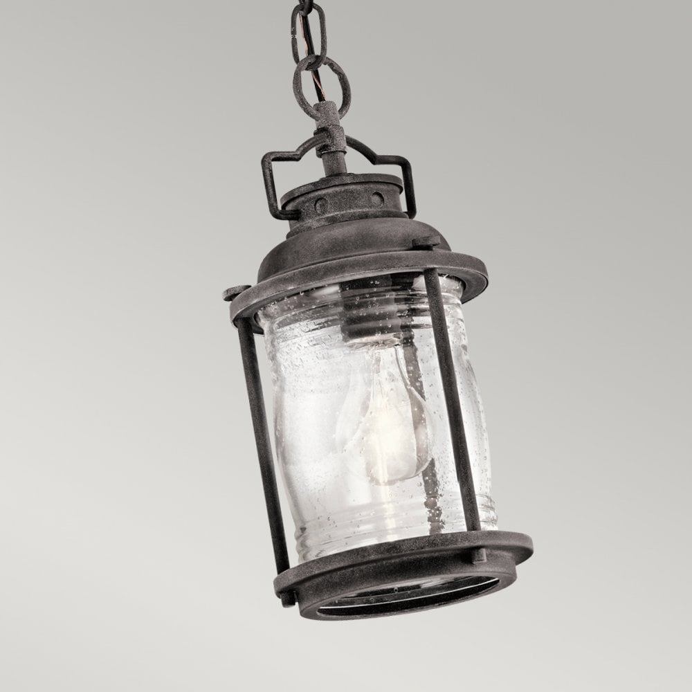 Ashland Bay Outdoor Ceiling Pendant In Weathered Zinc Finish KL-ASHLANDBAY8-S