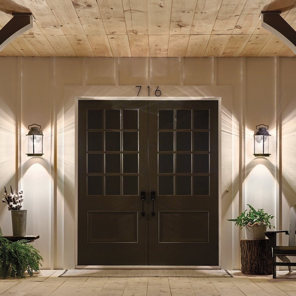 Ashland Bay Large Wall Lantern In Weathered Zinc Finish KL-ASHLANDBAY2-L