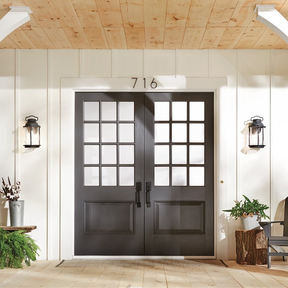 Ashland Bay Large Wall Lantern In Weathered Zinc Finish KL-ASHLANDBAY2-L
