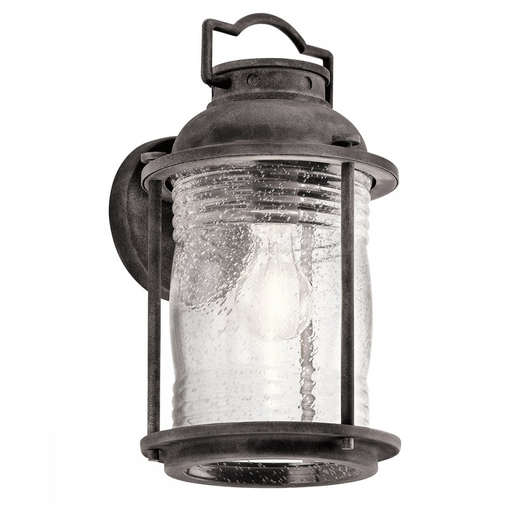 Ashland Bay Medium Wall Lantern In Weathered Zinc Finish KL-ASHLANDBAY2-M