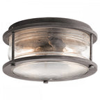 Ashland Bay Outdoor Ceiling Flush Light In Weathered Zinc Finish KL-ASHLANDBAY-F