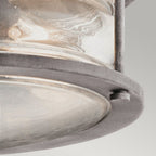 Ashland Bay Outdoor Ceiling Flush Light In Weathered Zinc Finish KL-ASHLANDBAY-F