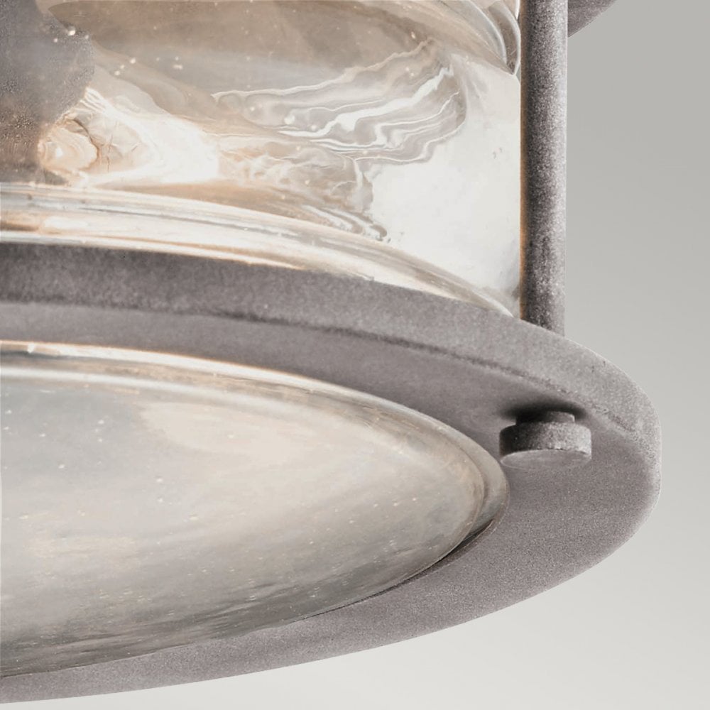 Ashland Bay Outdoor Ceiling Flush Light In Weathered Zinc Finish KL-ASHLANDBAY-F