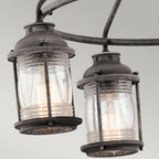 Ashland Bay 5 Light Outdoor Chandelier In Weathered Zinc Finish KL-ASHLANDBAY-5P