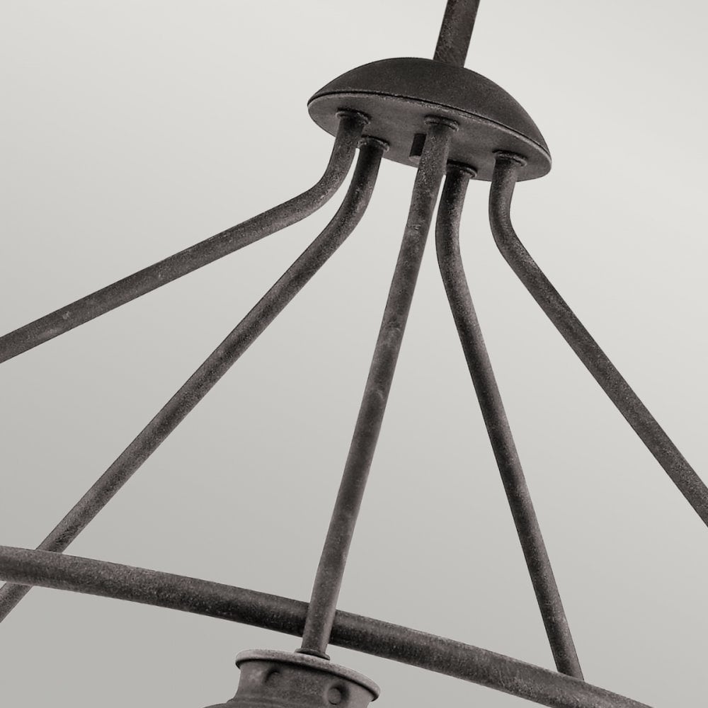 Ashland Bay 5 Light Outdoor Chandelier In Weathered Zinc Finish KL-ASHLANDBAY-5P
