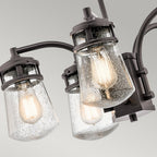Lyndon Exterior Ceiling Chandelier In Architectural Bronze KL-LYNDON-5P-AZ