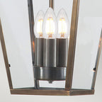 Mansion House Ceiling Chain Lantern In Aged Brass Finish IP44 MANSION-HOUSE8-BR