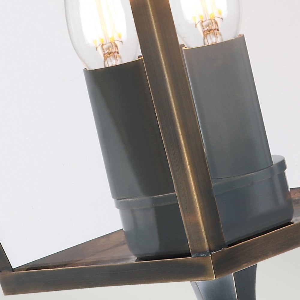 Mansion House Wall Lantern In Aged Brass Finish IP44 MANSION-HOUSE-WB1-BR