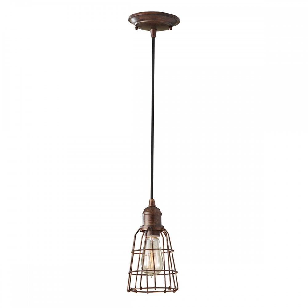 Urban Renewal Industrial Mini Ceiling Pendant In Bronze Finish FE-URBANRWL-P-D