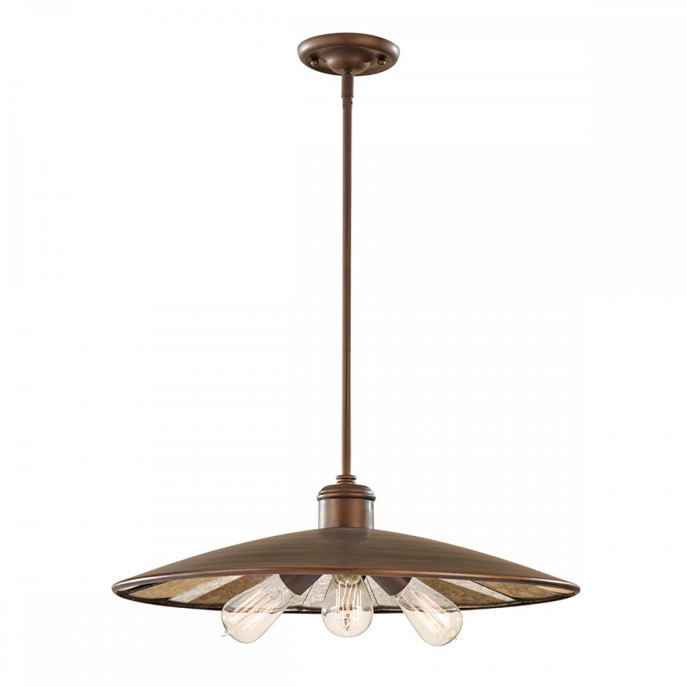 Urban Renewal Industrial Ceiling Pendant Light In Astral Bronze Finish FE-URBANRWL-3P-E