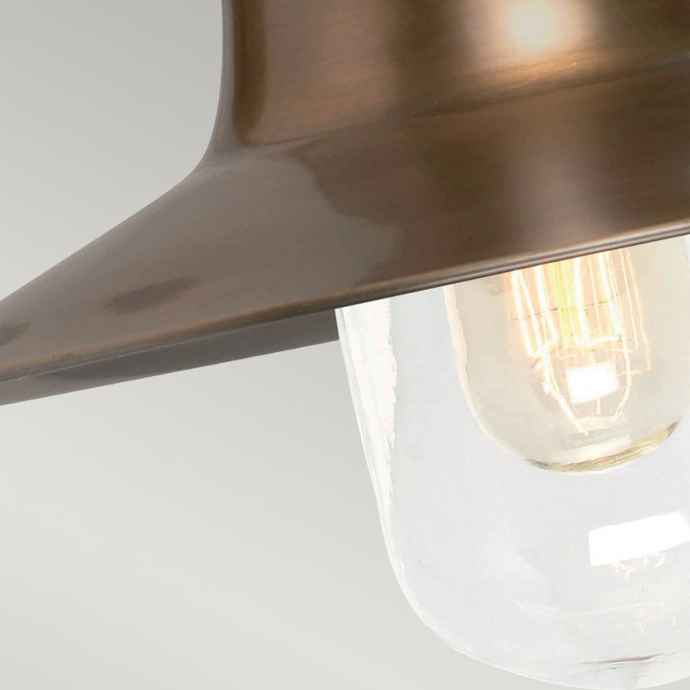 Sheldon Outdoor Wall Light In Aged Brass Finish IP44 SHELDON-BR