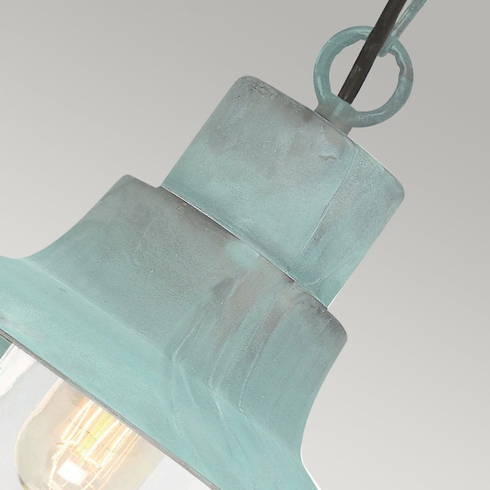 Sheldon Outdoor Ceiling Pendant Light In Verdigris Finish IP44 SHELDON-CH-V