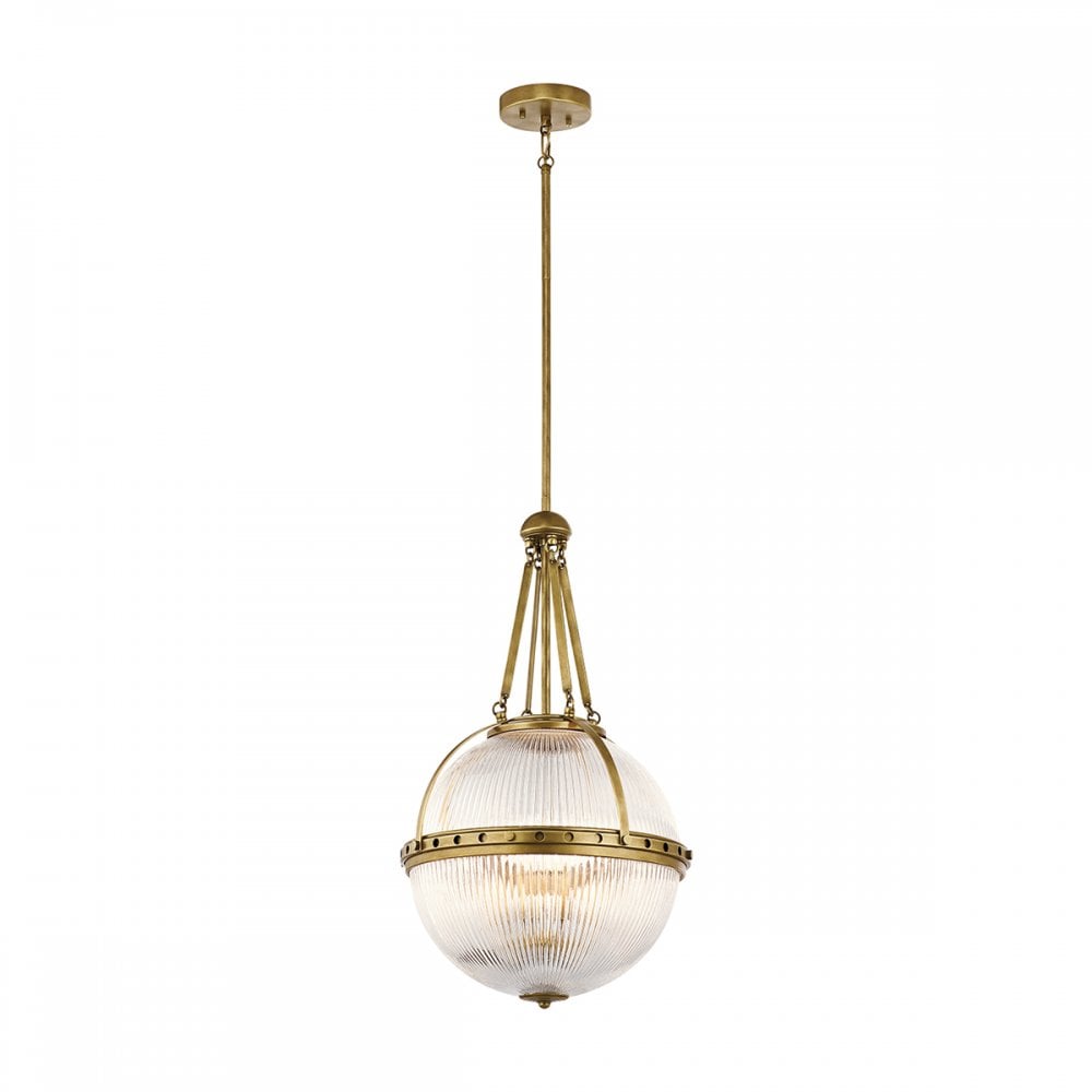 Aster Orb Shape Ceiling Pendant Light In Natural Brass Finish KL-ASTER-P-NBR