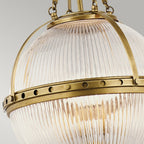 Aster Orb Shape Ceiling Pendant Light In Natural Brass Finish KL-ASTER-P-NBR