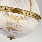 Aster Orb Shape Ceiling Pendant Light In Natural Brass Finish KL-ASTER-P-NBR