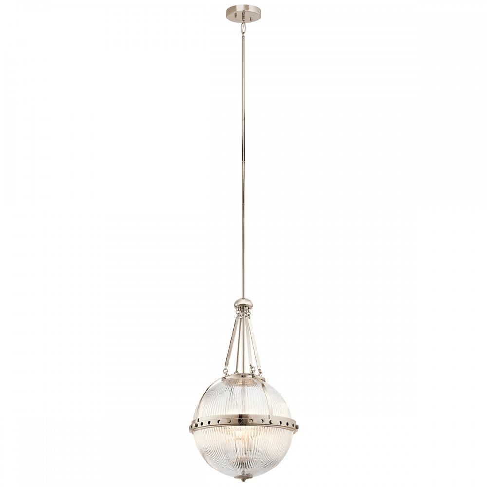 Aster Orb Shape Ceiling Pendant Light In Polished Nickel Finish KL-ASTER-P-PN