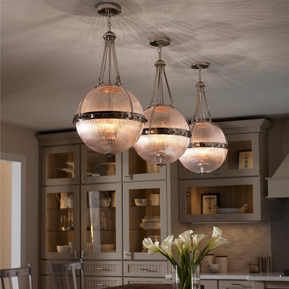 Aster Orb Shape Ceiling Pendant Light In Polished Nickel Finish KL-ASTER-P-PN