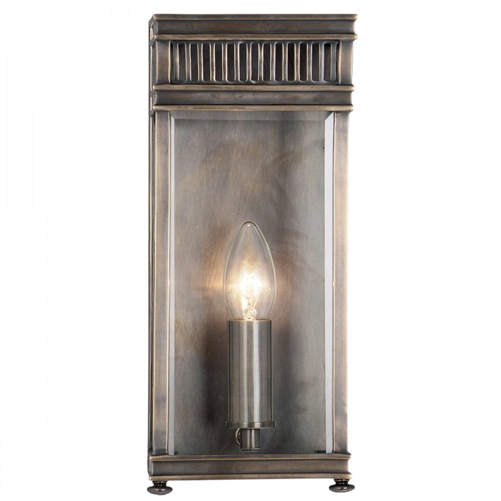 Holborn Outdoor Small Wall Lantern In Dark Bronze Finish IP44 HL7-S-DB