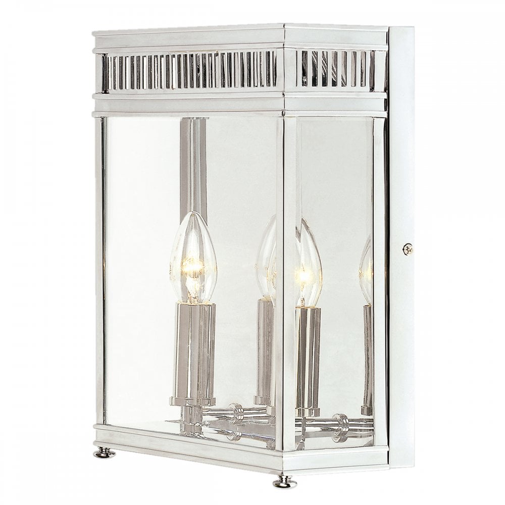 Holborn Outdoor Medium Wall Lantern In Polished Chrome Finish IP44 HL7-M-PC